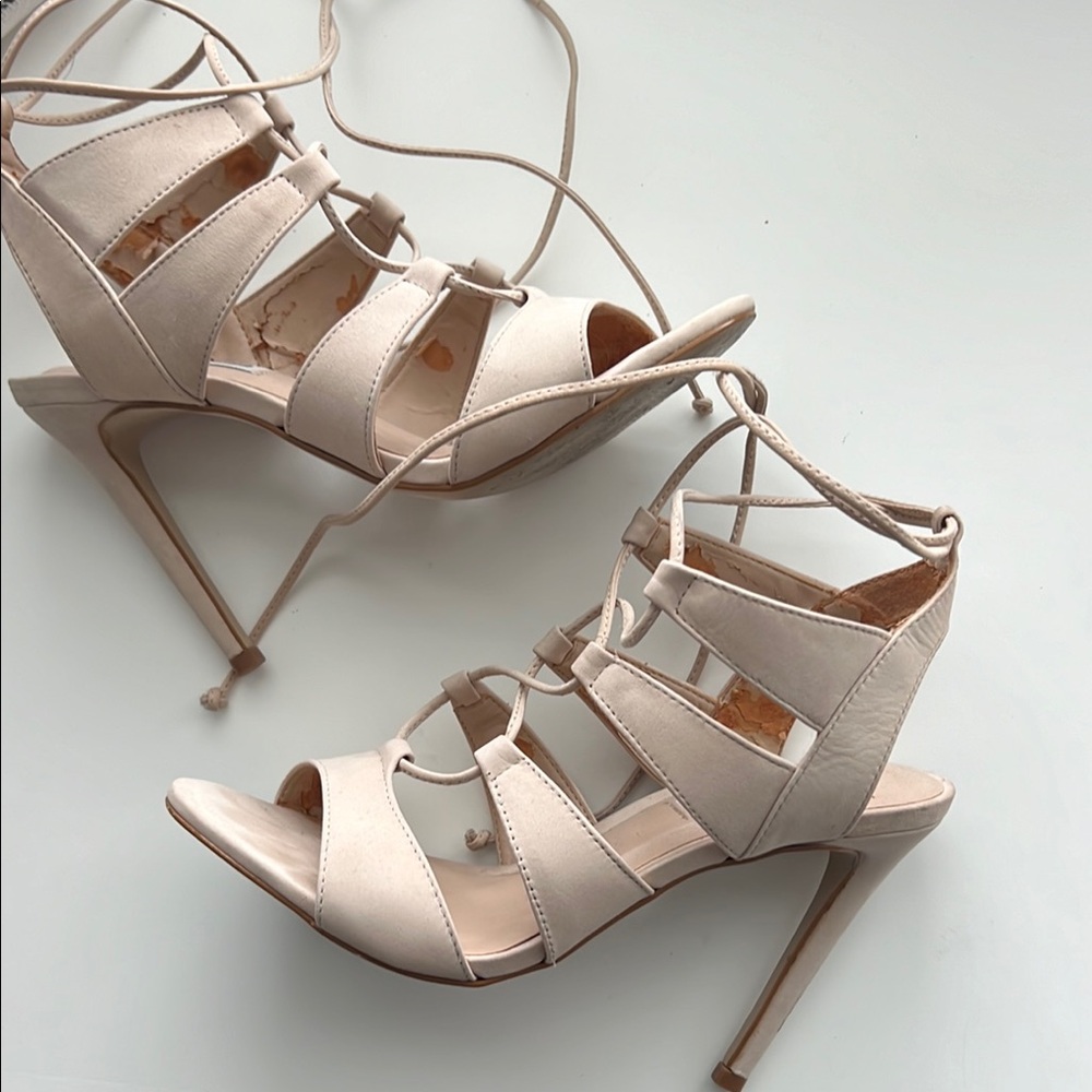 Steve Madden Nude Lace Up Heels